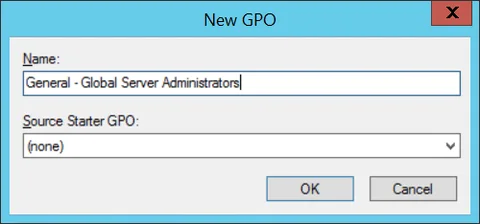 Server administrators GPO creation