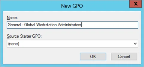 Workstation administrators GPO creation