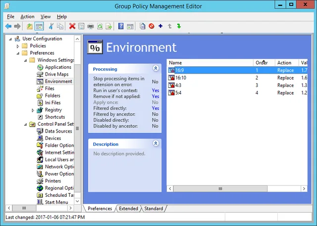 GPO user environment variable for 16:9 ratio