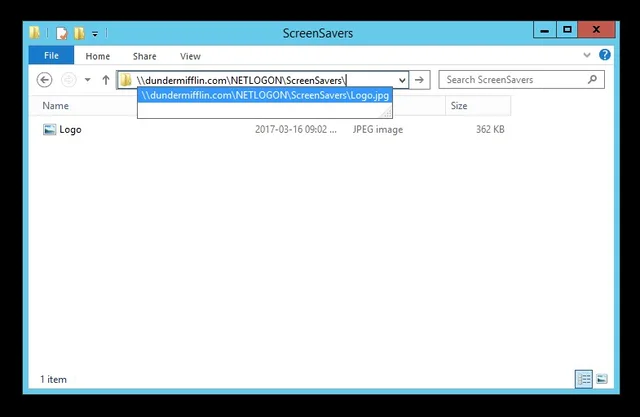 Screensaver images stored in network DFS share