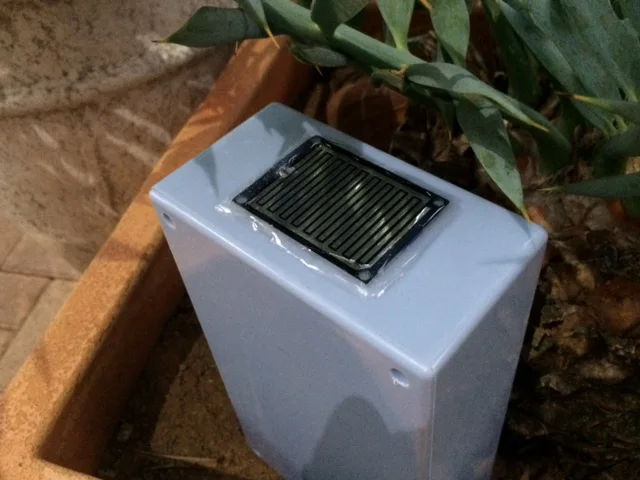 Closeup of Arduino sensor enclosure