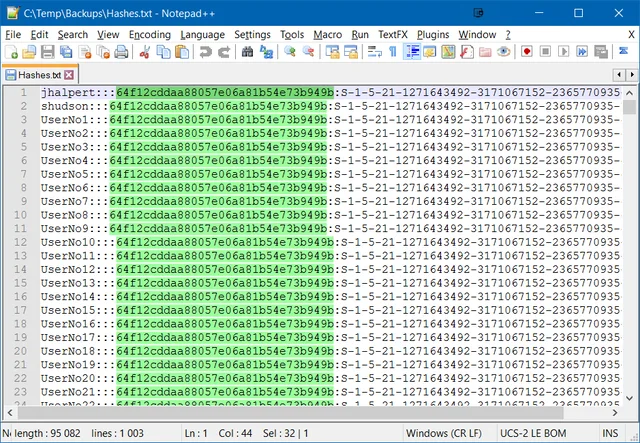 DSInternals extracting hashes to Ophcrack format