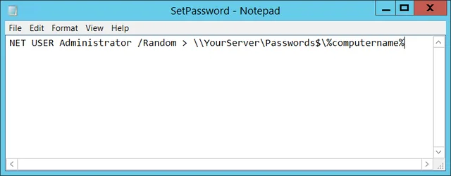 GPO startup script configuration for password reset