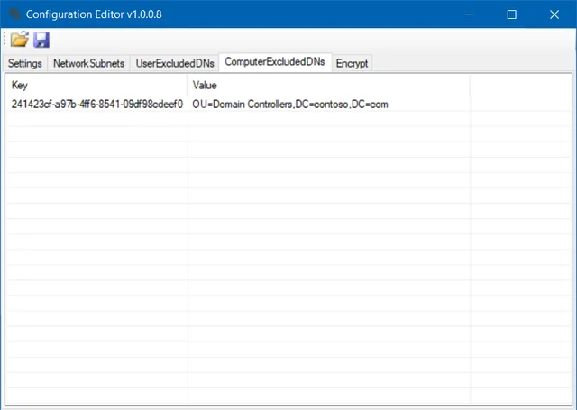 AutoAD excluded computer DNs configuration
