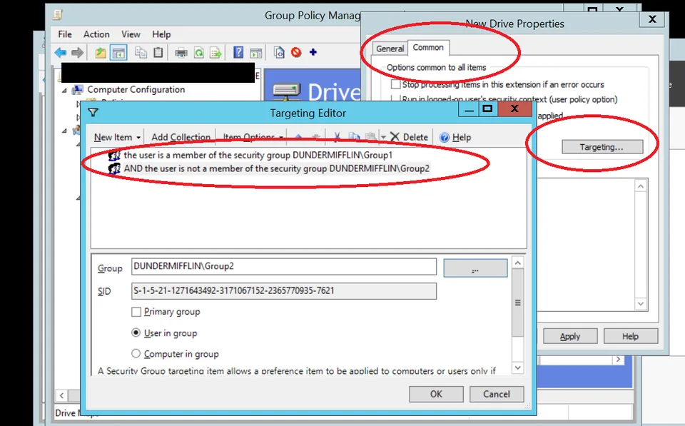 Drive map preference with no explicit credentials
