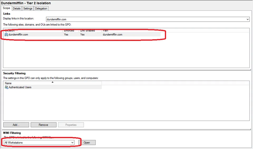 Tier 2 GPO for workstations