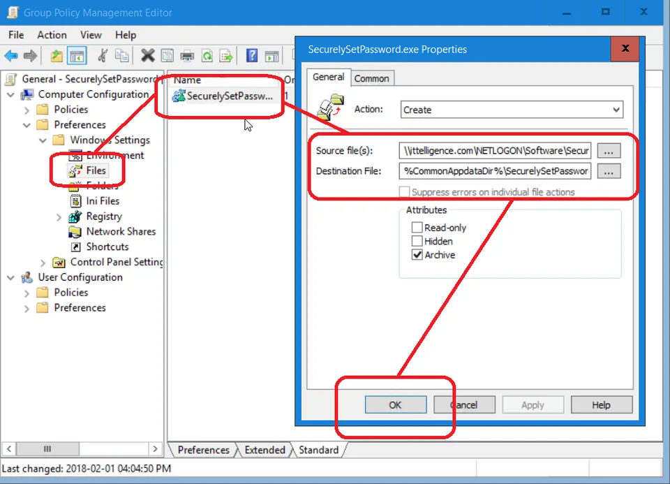 GPO file deployment for SecurelySetPassword