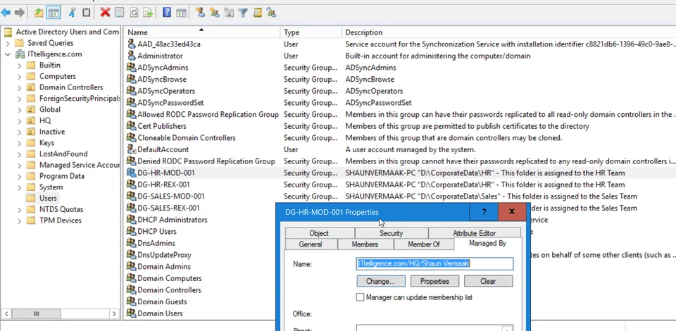 AD groups automatically created by FSMainFolder