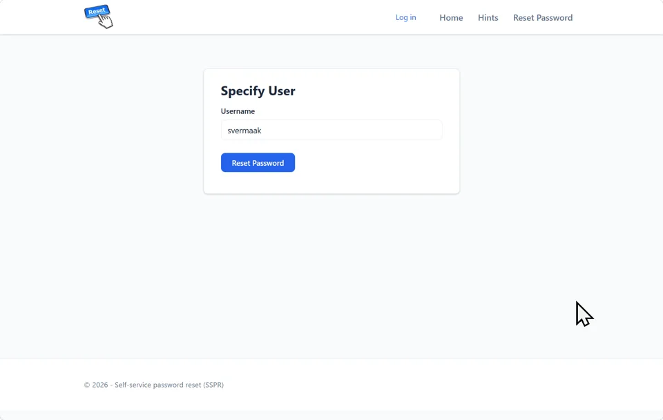 Specify Username