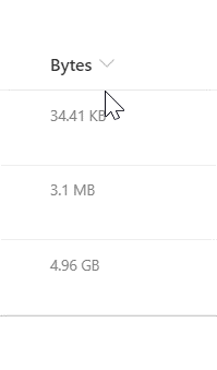 SharePoint list JSON data showing raw byte values